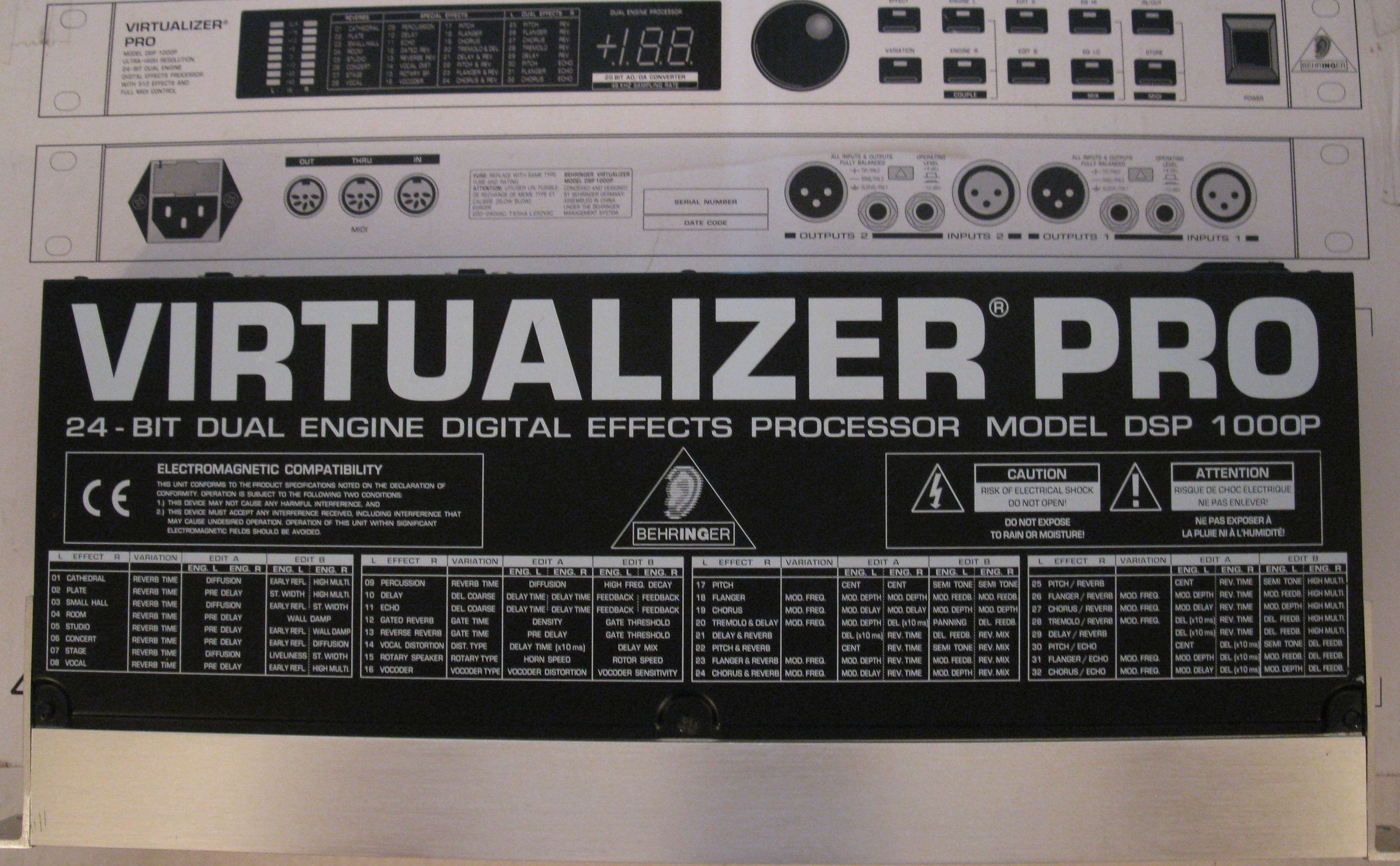 behringer virtualizer pro manual pdf